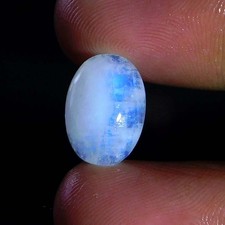 Weißer Regenbogen MONDSTEIN Oval Cabochon Natur Lose Edelstein 14x10x05 mm...