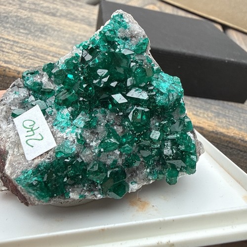 Dioptas auf calcit tsumeb - auf, mine