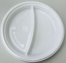 Plastikteller 2-geteilt Weiß Rund Einweg Menüteller Party Teller 1531_MW