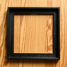 Schattenfuge, Schattenfugenrahmen aus Holz, Schwarz für Leinwand in 26 x 26 cm