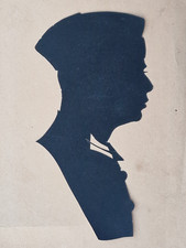 alter Studentika AK Scherenschnitt Silhouette Couleur