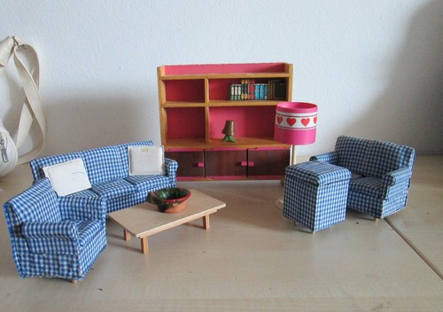 Puppenhaus-Wohnzimmer-Einricht