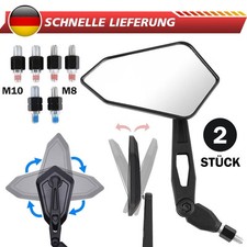 2X Motorrad Lenkerendenspiegel