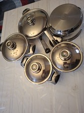 VSW Germany Edelstahl Topfset 18/10 – Thermo Control Deckel –...