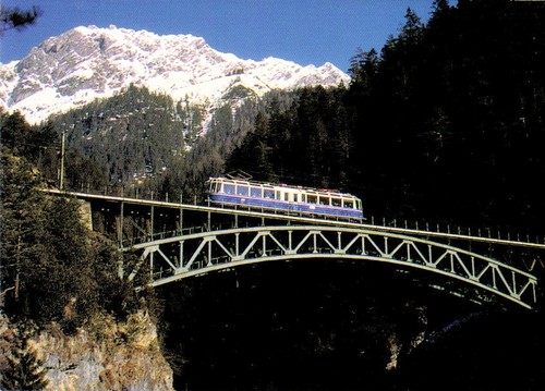 Postkarte mittenwaldbahn auf - postkarte:,