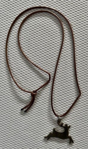 Kette leder mit anhänger - leder,