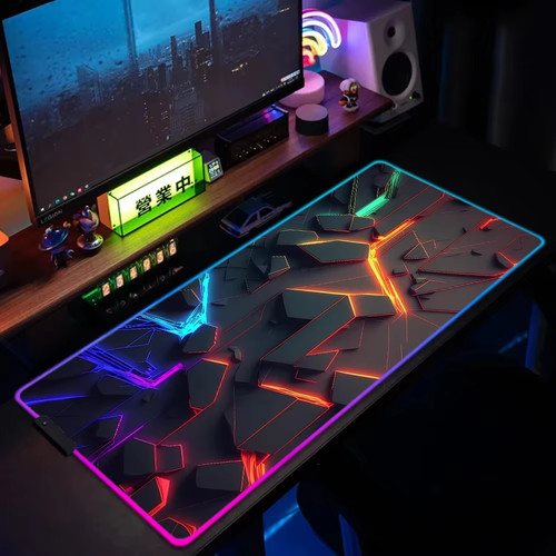 Xxl rgb gaming mauspad led - gaming, 3d