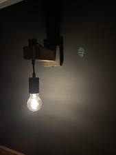 Wandlampe Wandleuchte Holz Vintage Mit Leuchtmittel