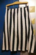 Bonnie & Buttermilk Sweatrock Midirock  Schwarzweiß Gestreift Handmade Gr.2XL/44