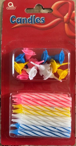 Candystripe kuchenkerzen 12 - 24,