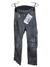 Richa Vintage Leder Motorradhose Hose Schwarz Damen - UK 8 EU 36
