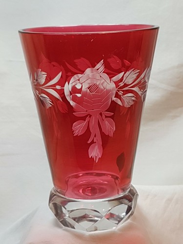 Glaspokal ranftbecher rot - glaspokal,