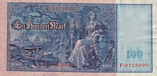 Reichsbanknote 100 Mark v. 21.4.1910, Grab. Deu-39b, Erh. II