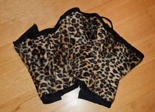 Halscorsage Halskorsett Leopard-Look Felloptik Stoff Gothic Bondage 