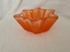 Teelichthalter orange Teelichtglas,Glas Teelichter,Kerzenständer,neu,13,5cm,MAXI