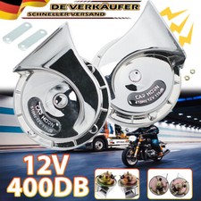 2X Elektrisch Schnecken Klang Hupe Lufthorn Laut Horn LKW/Auto Fanfare 12V 400DB