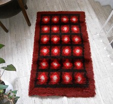 Finnenteppich Brücke RYA Langflor 80x130 cm Skandinavische Knüpftechnik .