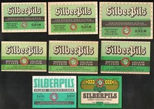 DDR 8 Bieretiketten LEIPZIG Sachsenbräu Silberpils *L137a
