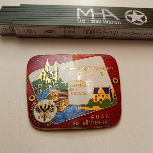 Adac plakette 1963 - 1963, taubergrund