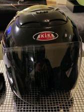 Akira Jethelm mit Visier  / Größe S 55-56 / schwarz glänzend / Schutzhülle