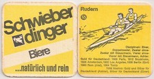 Schwieberdinger Biere - alter Bierdeckel "Olympia 1972: Rudern"