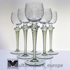 6 alte Theresienthal Glas Römer Weingläser Form Palais graviert