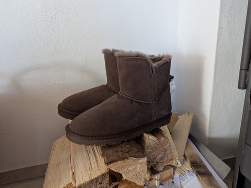 Lammfell stiefel braun - lammfell,