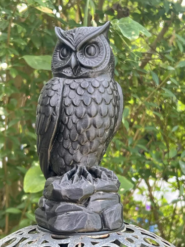 Eule dekofigur 18cm druck - eule,