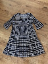 Sublevel Kleid L Hippie Boho Schwarz Weiss