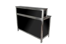 Multitheke 2 in1  Klapptheke mit Baraufsatz aus Edelstahl in 1,25, 1,5 oder 2m