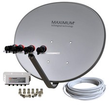 1-Teilnehmer Sat-Anlage MAXIMUM E-85 Multifocus HDTV mit Single LNB 3D russisch