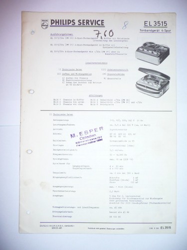 Service manual philips - service, el