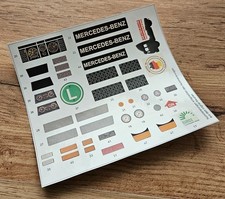 Aufkleber RC 1:14 Tamiya Mercedes Benz SK  1838 1850 Ersatz LKW Truck Decals