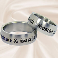 Eheringe Paarringe Freundschaftsringe Verlobungsringe 8 mm mit Lasergravur