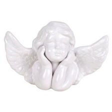Deko-Engel weiß glänzend