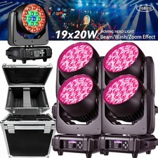 4x LED Zoom Beam Wash 19X20W