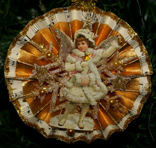 Viktorianischer Weihnachtsengel mit magischer Glocke Kollektiv Handarbeit Ornament