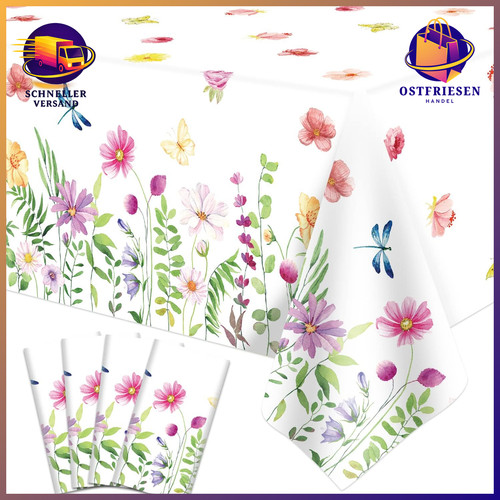 Tischdecke einweg blumenmuster - tischdecke,