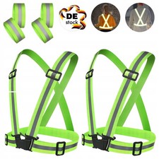 Warnweste Fahrrad Motorrad Reflektor Sicherheitsweste Leuchtweste Weste Dehnbar