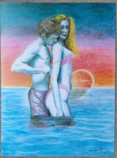 Poster Akt Love Zeichnung