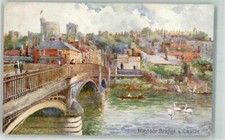 39687922 - Windsor sign. Flower Charles F. Oilette No. 7939 Windsor Bridge a.