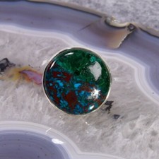 Chrysokoll Ring, 925er Silber