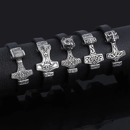 Wikinger lederarmband thors - wikinger,