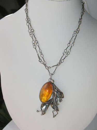 Jugendstil silber anhänger - jugendstil,