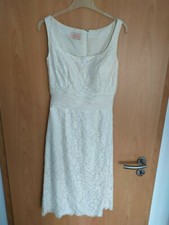  Brautkleid, Standesamt,  mit  Mantel, Coctailkleid, Spitze, ivory, Gr 36 