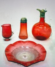 Antik Konvolut Cranberry Glas