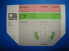 Final WM WC 1974 Ticket Finale Deutschland Germany Holland Eintrittskarte
