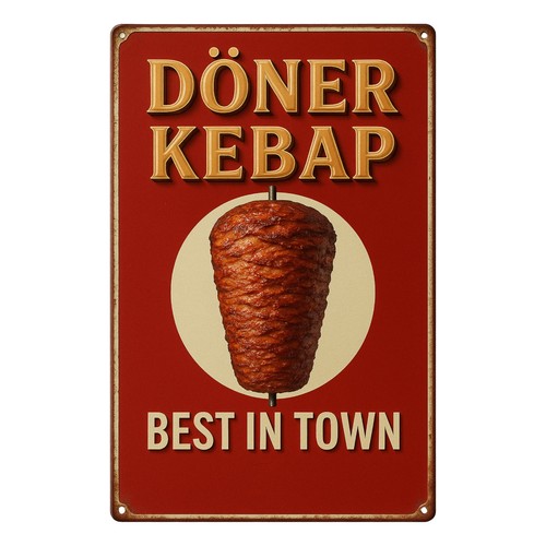 Döner kebap blechschild - blechschild, |