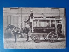 AK Dresdener Verkehrsmittel  Einst und Jetzt 5-Pfg. Omnibus Pferdeomnibus