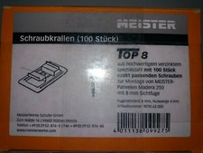 Meister 100 Stueck Fugenkrallen 4/8 für Paneele Madeira 250  mit 8mm Sichtfuge